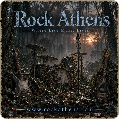 Rock Athens — coaster logo