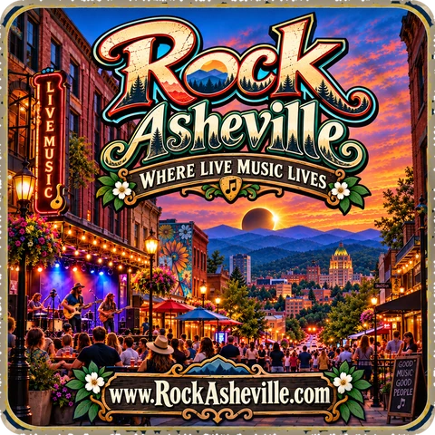 Rock Asheville — coaster logo